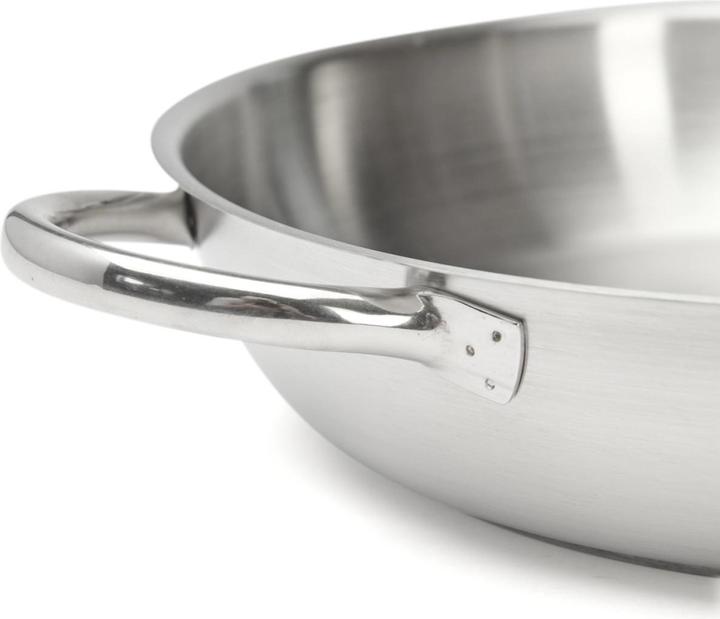 Actual product image de Buyer PRIM'APPETY frying pan Ø32cm, 2 handles, induction (32 cm, Frying pan, Stainless steel)