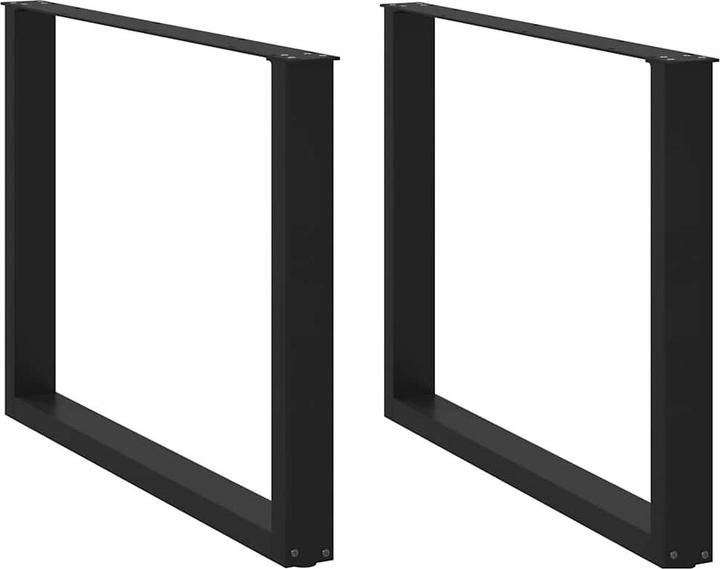 Actual product image VidaXL Coffee table legs U-shape 2 pcs. black 100x(72-73) cm steel table leg