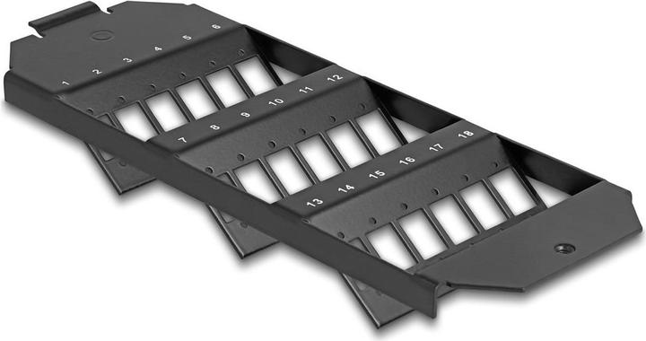 Actual product image Delock Fibre optic holder for floor box 18 port for SC Simplex / LC Duplex couplings black (Patch panel)
