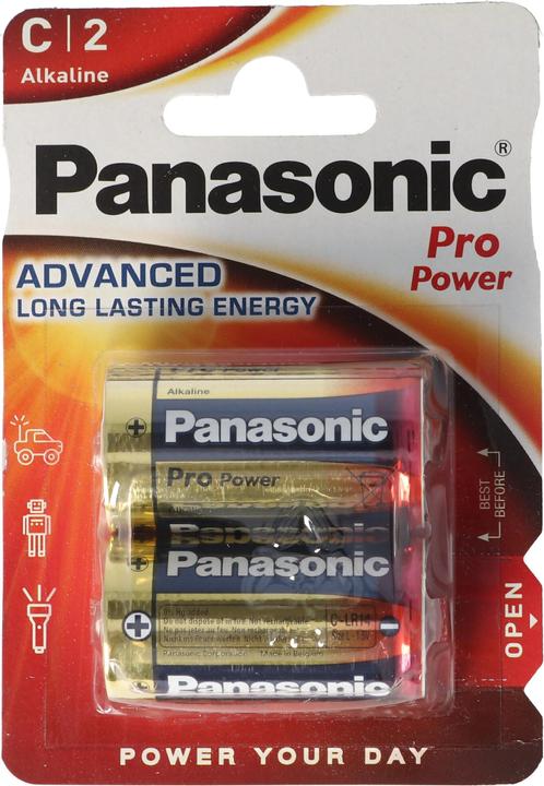 Actual product image Panasonic Pro Power Baby C LR14 Alkaline Battery in Blister of 2 (2 pcs., R14)