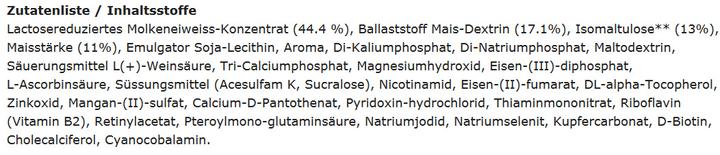 Nutritional values and ingredients Biomed InShape (1 Piece, Powder, 420 g)