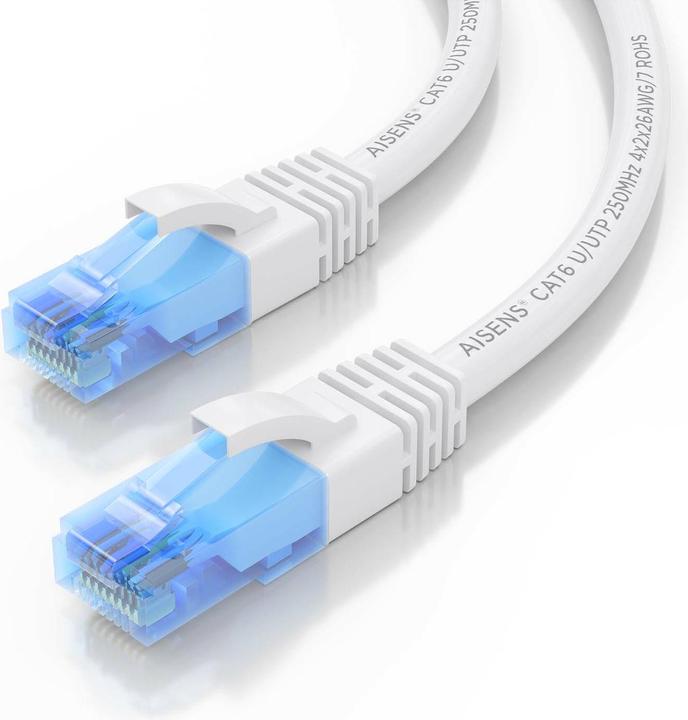 Image du produit Aisens CABLE RED LATIGUILLO RJ45 CAT.6 UTP AWG26 CCA BLANCO 25CM (U/UTP, CAT6, 0.25 m)