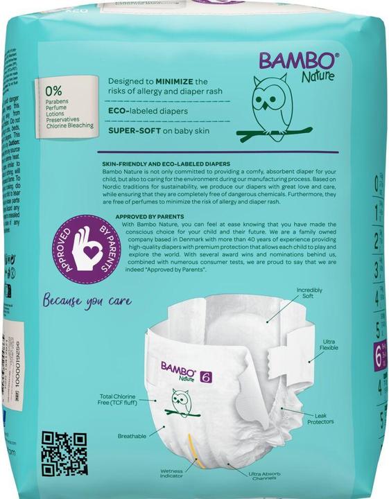 Immagine prodotto Bambo Pannolini bio (Dimensione 6, Pacco trasportabile, 20 Pezzo/i)