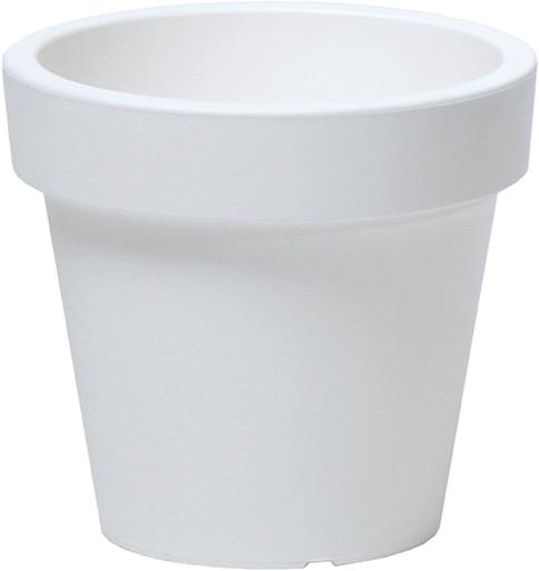 G. Wurm White plastic flower pot (W/H/D) 20x18x20cm 3.40L (20 cm)
