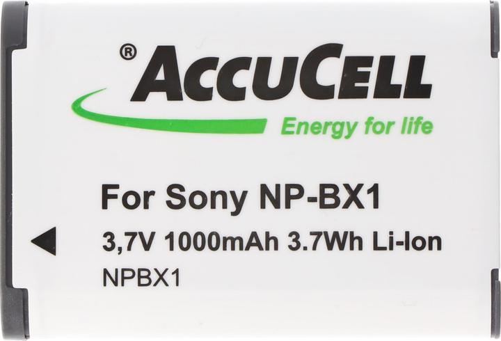 Actual product image AccuCell battery suitable for Sony NP-BX1, Cyber-shot DSC-RX100, not original battery