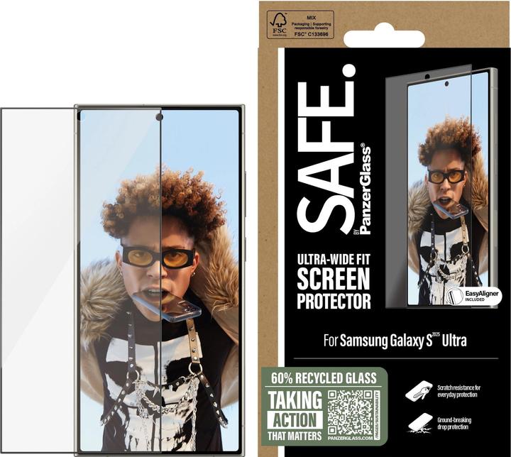 Immagine prodotto PanzerGlass Protezione del display SAFE. by ® Ultra-Wide Fit (1 Pezzo/i, Samsung Galaxy S25 Ultra)