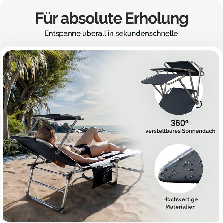 Actual product image Casaria Sun lounger (190 cm)
