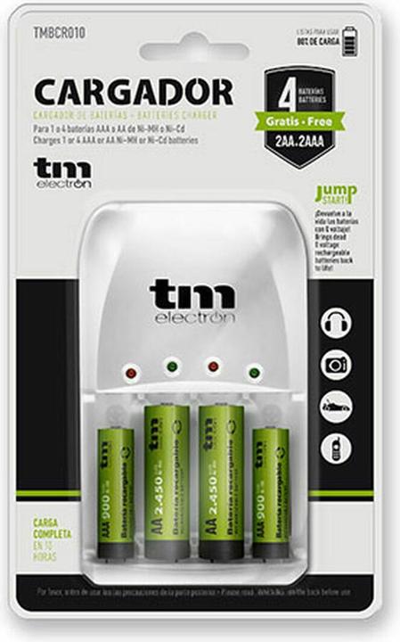 TM Electron Akku-Ladegerät R03/R6 (4 pz., HR6, Batteria + Caricabatterie)