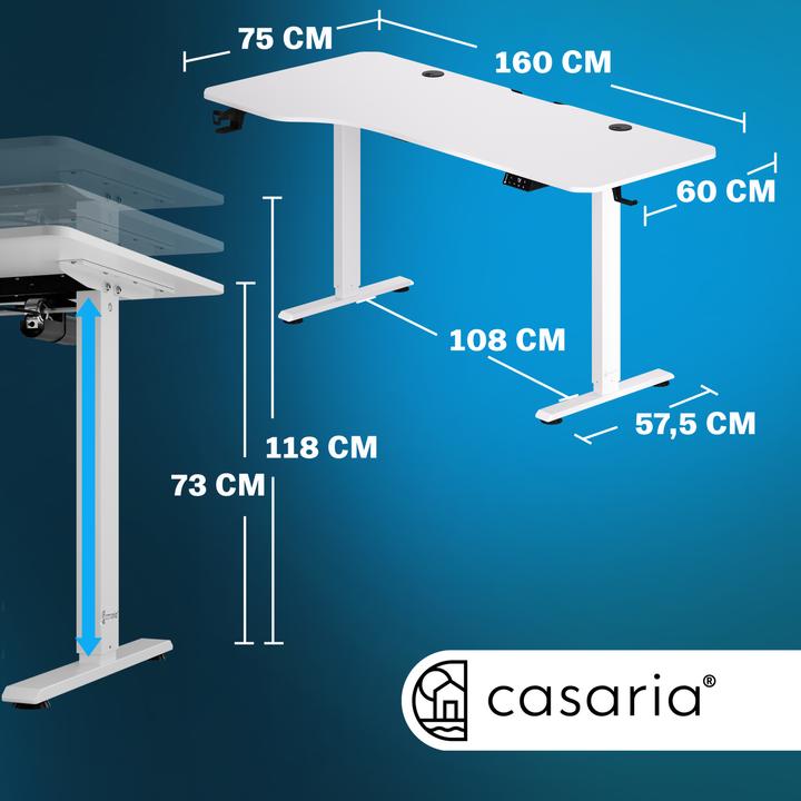 Image du produit Casaria Scrivania regolabile in altezza