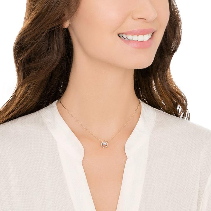 Actual product image Swarovski Sparkling Dance Round Necklace (Metal, 38 cm)