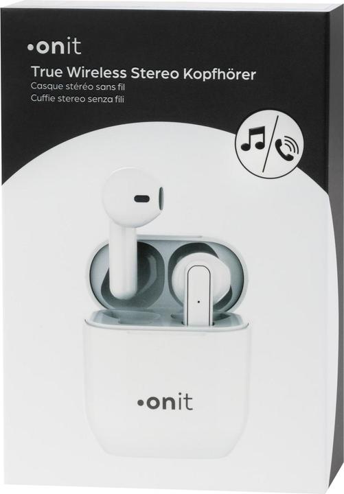 Actual product image Onit True Wireless In-Ear Headphones Entry White (No noise cancelling, 3 h, Wireless)