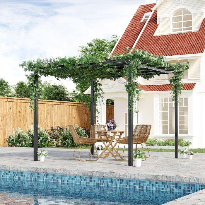 Image du produit Swisshandel24 stabiler Rosenpavillon als Rankhilfe wetterfest Metall schwarz 2,97x2,95x2,3m (297 cm, 295 cm)