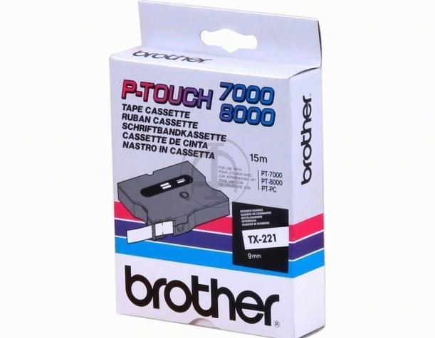 Produktbild Brother Tx-221 (0.90 cm, Schwarz, Weiss)
