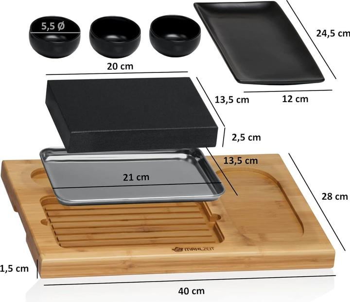 Immagine prodotto Malzeit Set di pietre laviche (7 pezzi)