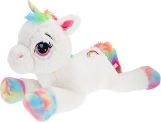 Produktbild Pluchiez Einhorn Plüsch weiss liegend 80 cm