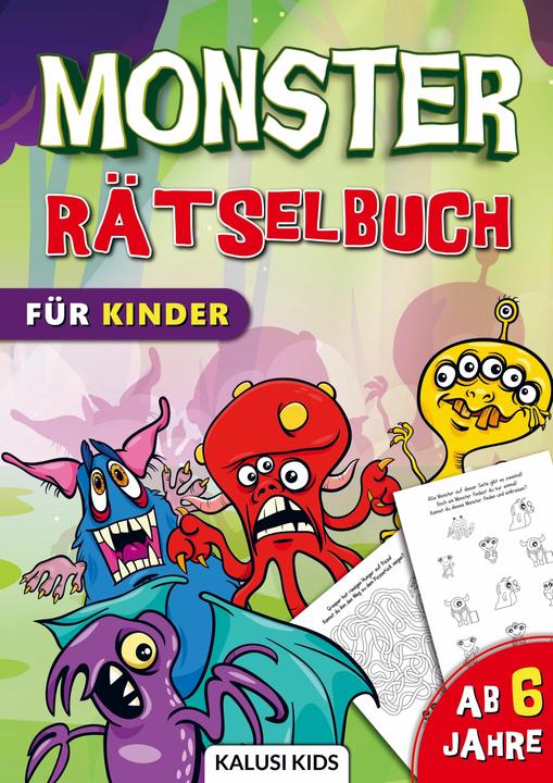Immagine prodotto Monster Rätselbuch für Kinder ab 6 Jahre (Tedesco, Bambini Kalusi, 2024)