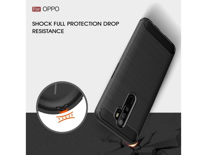 Immagine prodotto Screenguard Oppo A5 2020 Custodia Carbon Brushed Soft TPU (Oppo A5 (2020))