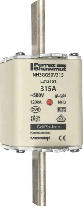 Produktbild Mersen 1B379.000000 NH3 315A gG L213151A 500V NH-Sicherung sfü spannungsführend (Diazed-Sicherung, 315 A)
