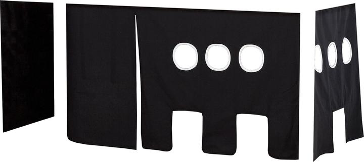 Hoppekids Tenda per letto a mezza altezza 70x160 cm - Piratesco (35-1008-BW-07M) - Bundle