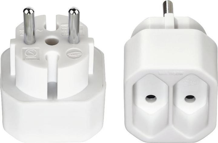 Actual product image Hama Socket outlet adapter 2-fold, 2x Euro socket outlet, double pack, white (2 x)
