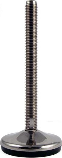 Produktbild Rs Pro Verstellbarer Fuss M8 bis 300kg x 50mm, bis 10° neigbar / Gummi Edelstahl, Ø 40mm x 76mm (1 Stück)