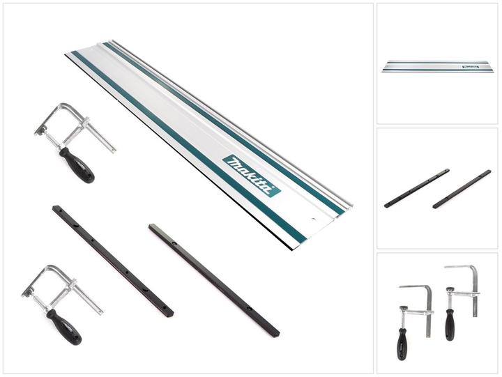 Productafbeelding Makita Geleiderail set Geleiderail 1000mm + 2x Geleiderail connector + 2x (185 mm)