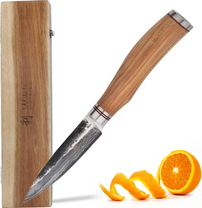 Immagine prodotto Wakoli Coltello Damasco Serie HS Olive 12,5 cm (9 cm)