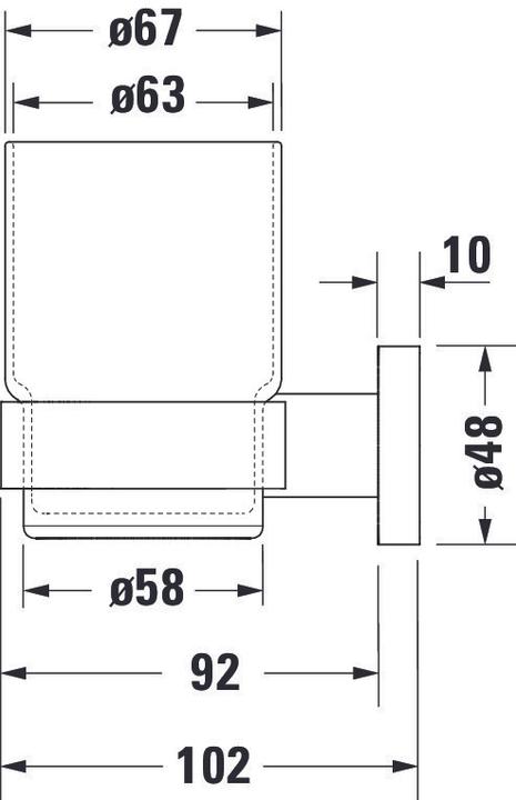 Valori nutrizionali e ingredienti Duravit Portabicchieri D-CODE con vetro destro cromato