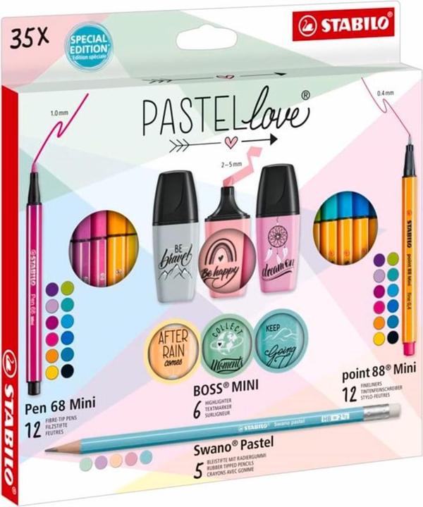 Produktbild STABILO Mini World Pastellove (Assortierte Farben, 35 x)