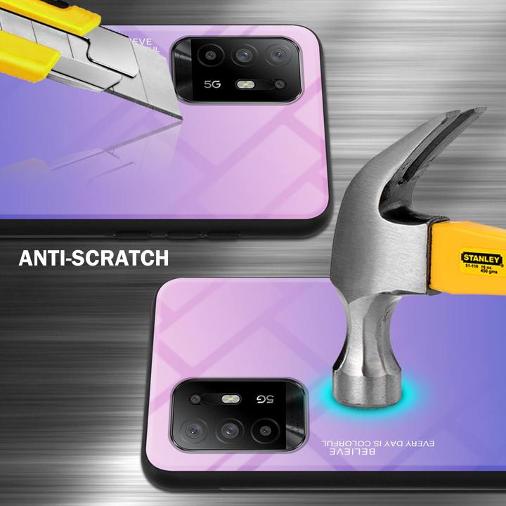 Actual product image Cadorabo TPU 2 colors glass envelope (Oppo A94 5G)