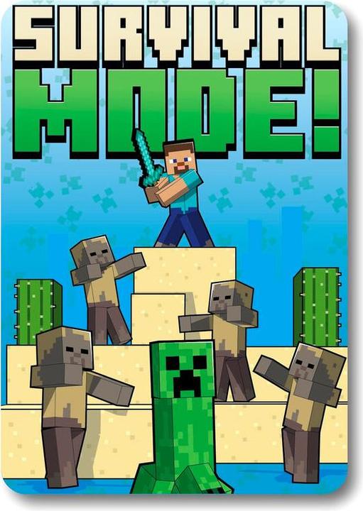 Produktbild Mojang Cofi 1453 Minecraft Kinder Kuscheldecke - Weiche Fleecedecke für kleine Kinder (140 x 100 cm)
