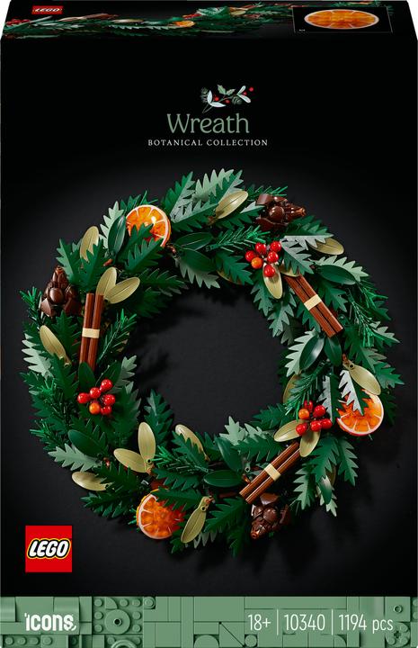 Actual product image LEGO Christmas wreath (10340, LEGO Icons)