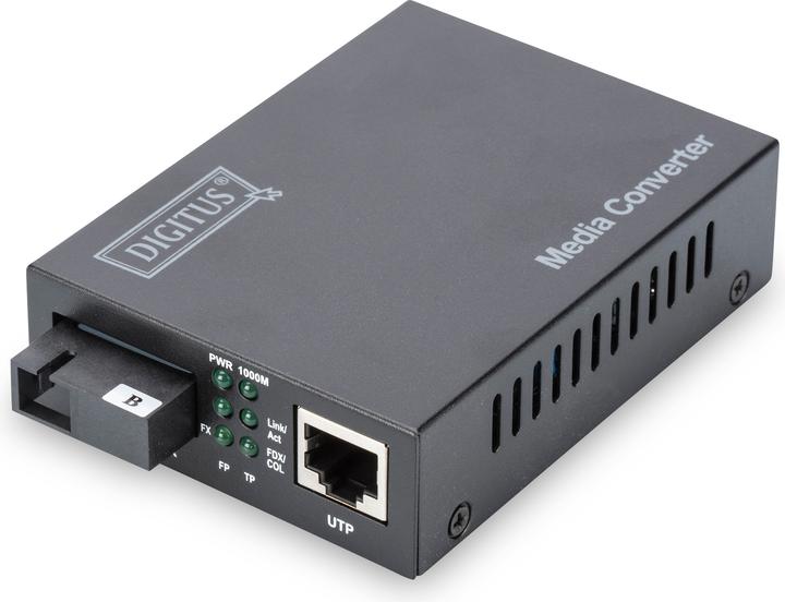 Digitus Medienkonverter Singlemode BiDi WDM Gigabit Ethernet Tx1550nm / Rx1310nm SC Buchse Bis zu 20km