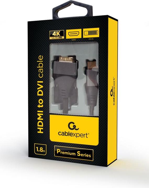 Immagine prodotto Gembird CC-HDMI-DVI-4K-6 Adattatore cavo video 1,8 m HDMI Tipo A (Standard) Nero (1.80 m, HDMI)