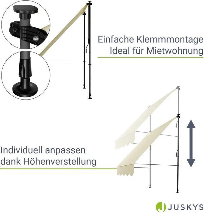 Actual product image Juskys Klemmmarkise Kapstadt (1.50 m)