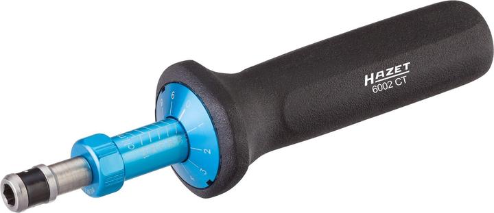 Actual product image HAZET Torque screwdriver 6002CT ∙ Nm min-max: 0.1 - 1.2 Nm ∙ Tolerance: 5% ∙ Hexagon, hollow 6.3 (1… (1/4", 0.10 Nm, 1.20 Nm)