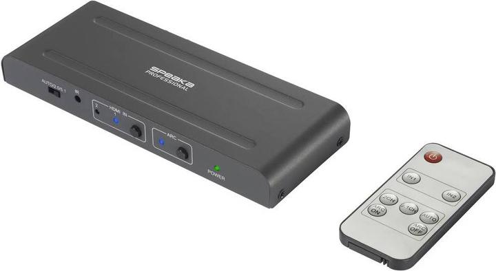 SpeaKa Professional SP-HDA-300 Commutateur HDMI 2+1 ports ARC (Canal de retour audio) 3