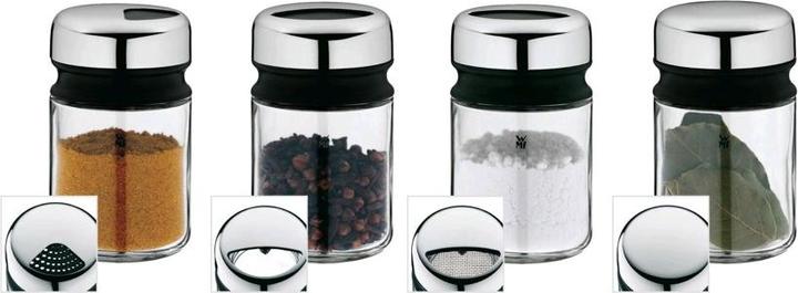Produktbild WMF Gewürzstreuer Set 4tlg Gewürzdose Gewürzstreuer Gewürzglas 100ml Glas Depot (Kräuter, Diverse Gewürze)