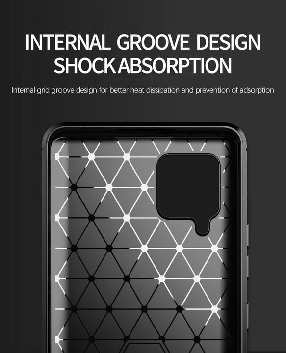 Immagine prodotto Cadorabo TPU Ultra sottile in acciaio inossidabile al carbonio Combi Cover (Samsung Galaxy A42 5G)