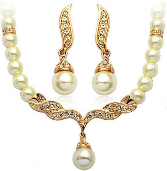 Immagine prodotto Hermex SET Collana + Ciondolo + Orecchini - Oro (Oro 18 carati, Lega di zinco)