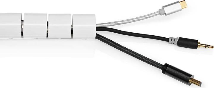 Immagine prodotto Nedis Manicotto di gestione dei cavi 2,00 m 1 pezzo spessore massimo del cavo: 32 mm PE Bianco (Foro cavo, 200 cm)