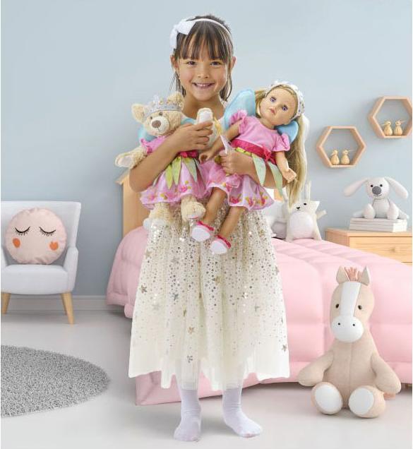 Actual product image Heless "Princess Lillifee" doll's dress with pink bow, size 35-45 cm