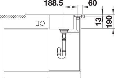 Image du produit Blanco Axia III 45 S (Evier encastré, 78 cm, 51 cm)