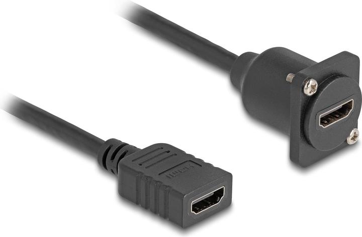 Image du produit Delock Câble HDMI type D femelle à femelle noir 20 cm (0.20 m, HDMI)