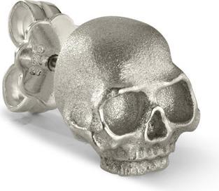 Image du produit Bikergold Clous d'oreille Single Skull White (Argent 925)