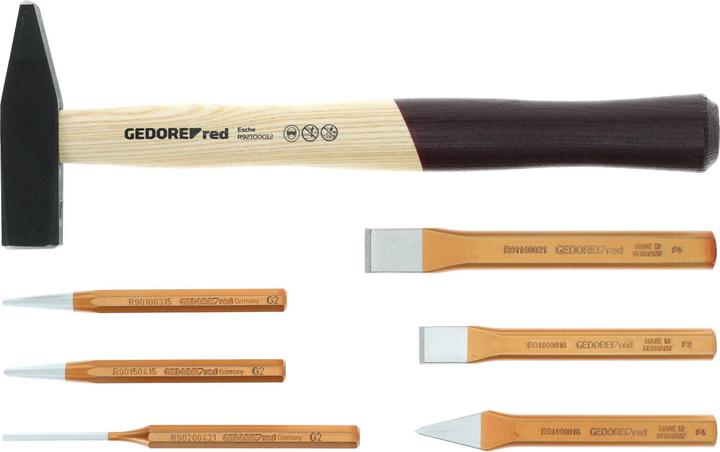 Actual product image Gedore Red red R22150019 Hammer/chisel set 2/6 CT module 7 pieces (310 mm)