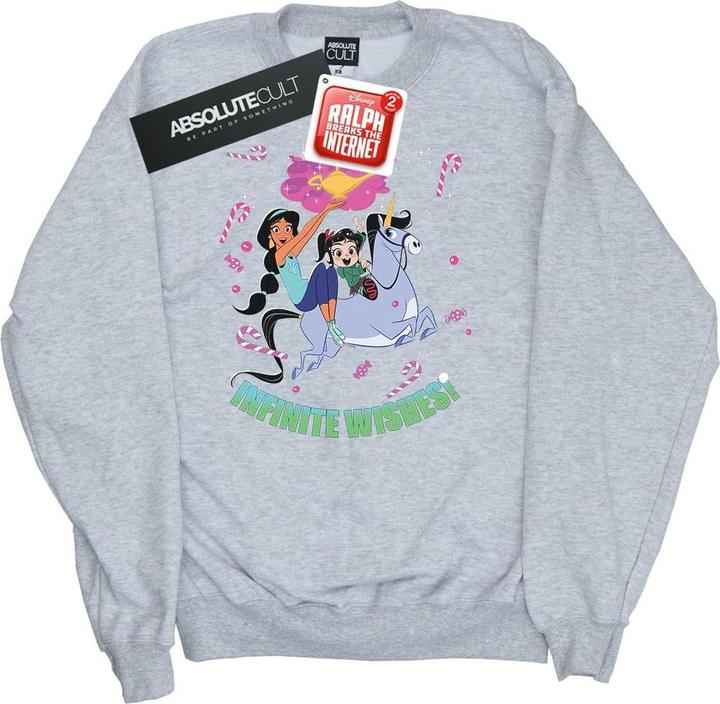 Actual product image Disney Mens Wreck It Ralph Jasmine And Vanellope Sweatshirt (M)