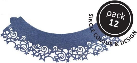 Produktbild PME Cupcake Wrapper Sterne/Blau (12 x)