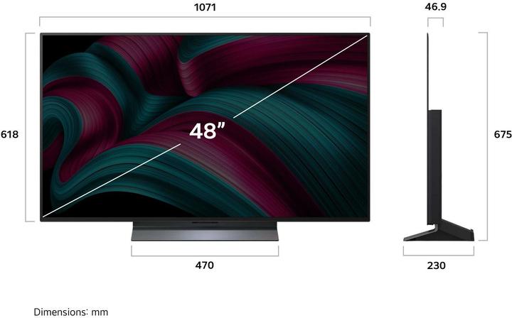 Produktbild LG TV 48C59 48, 3840 x 2160 (Ultra HD 4K), OLED (48", OLED, 2025)