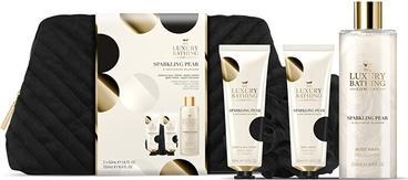 Grace Cole Body care gift set in cosmetic bag Pear & Nectarine flower 4 pcs